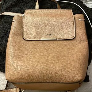 small brown guess backpack
